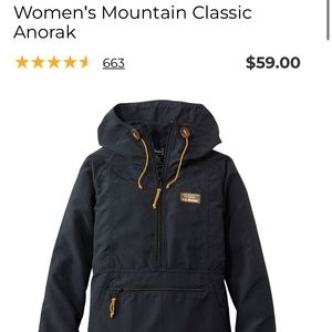 LL Bean Womens’ Mountain Classic Anorak